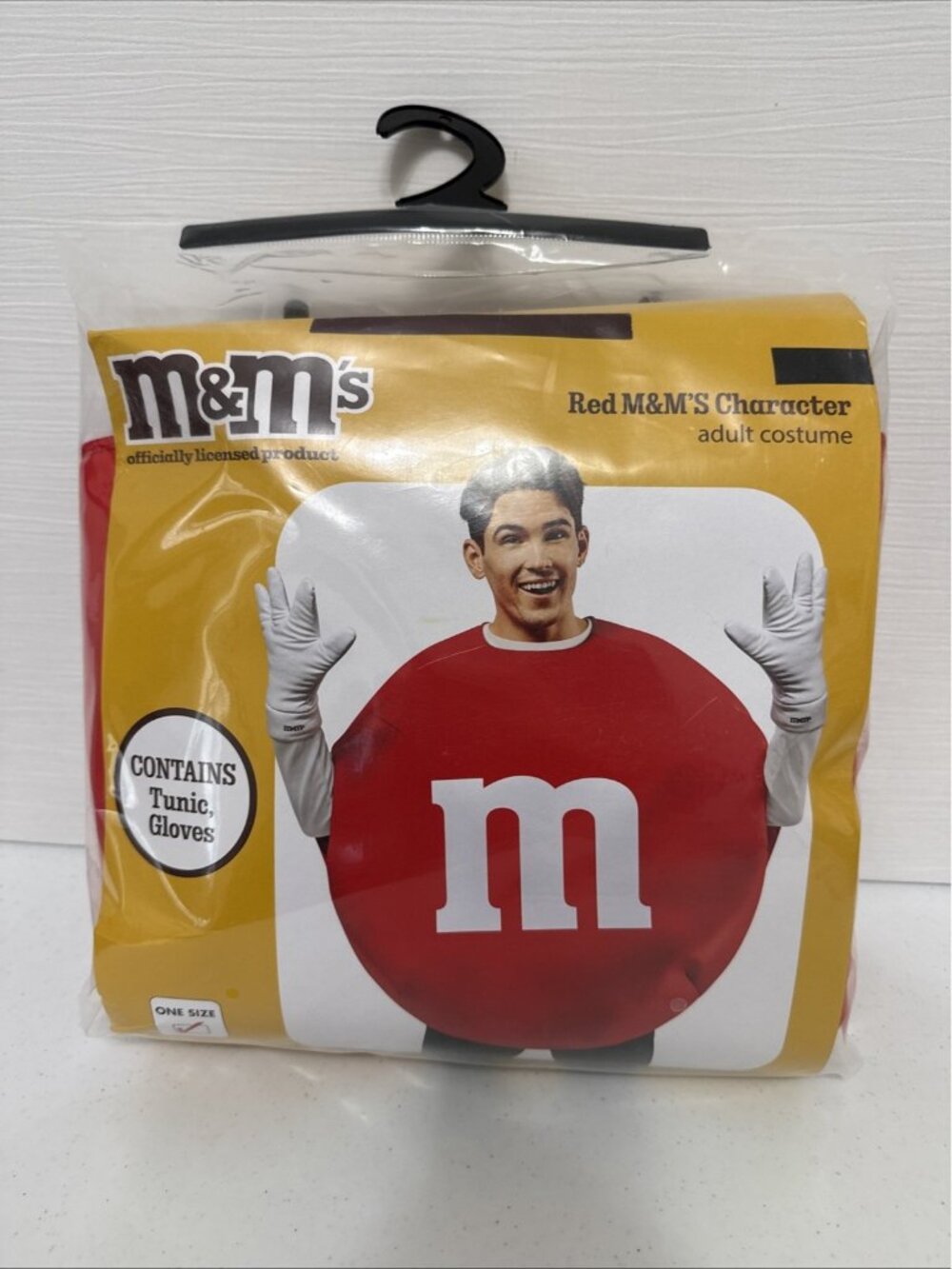 NEW Rubies Adult Mars M&M'S Round Candy Costume Apparel Set One Size RED M&M